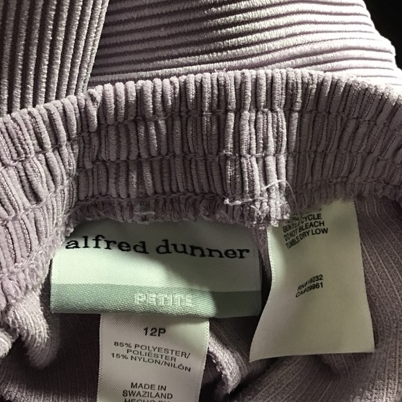 Alfred Dunner Womens Corduroy Pants Color Lavender Vintage Sz 12P Retro 1980s-90 - Picture 9 of 9
